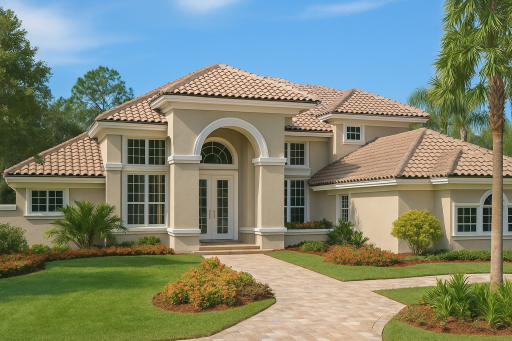 Stucco custom home